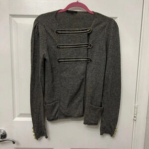 . MAJE // Wool Cashmere gray  cardigan sz 2